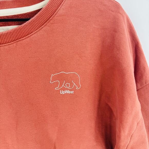 UpWest Resort Mercantile 100% Cotton Rust Long Sleeve Sweatshirt Size M - Picture 4 of 7